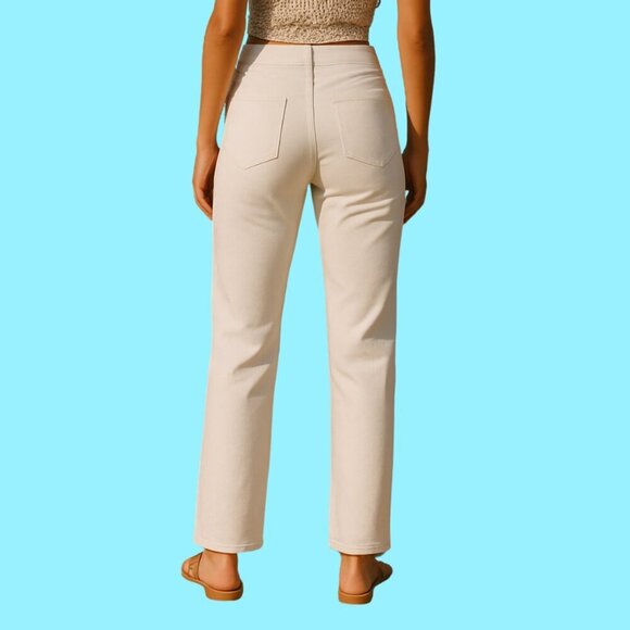 Hudson “Harper” High Rise Crop Baby Kick Flare Jeans – White – Size 30 - Picture 2 of 10